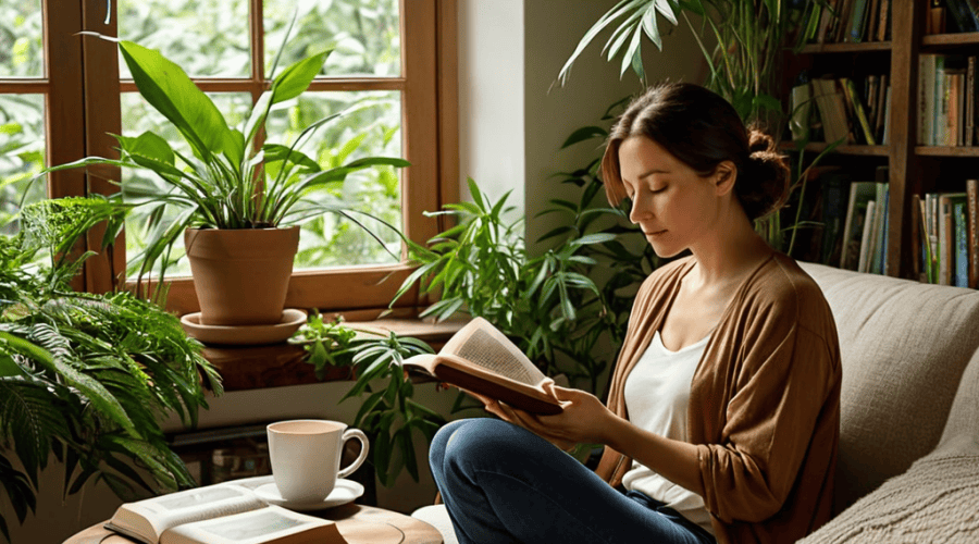 Slow Living Psychology concept illustration