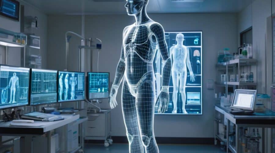 Bio-digital twins in clinical trials concept